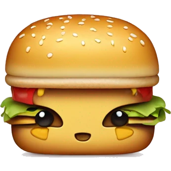 hello kitty with hamburger emoji