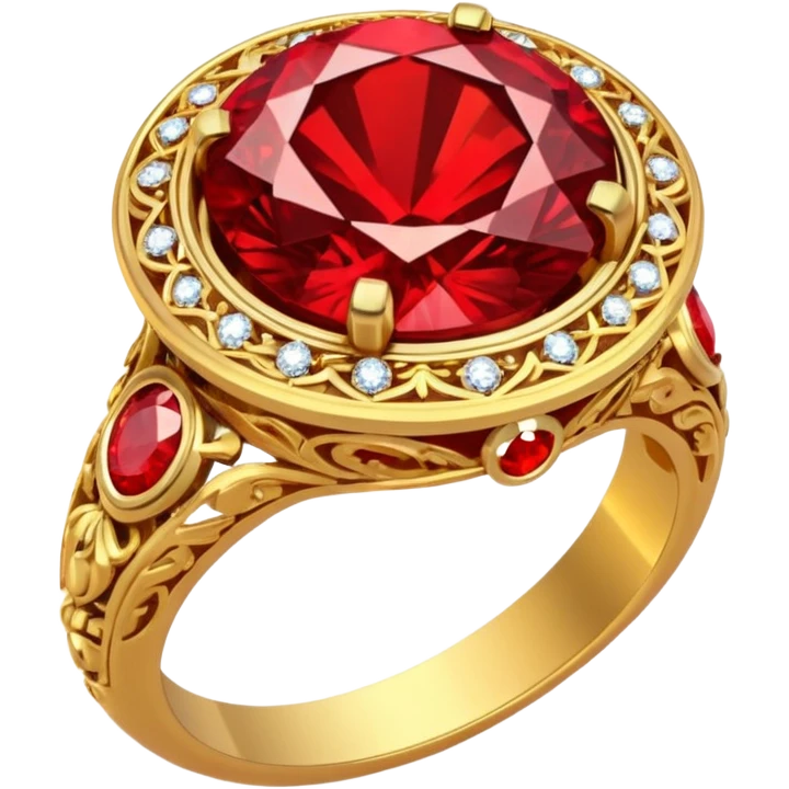 red ring marry red diamond emoji