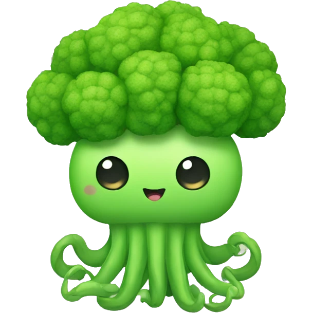 Kawaii broccoli octopus emoji