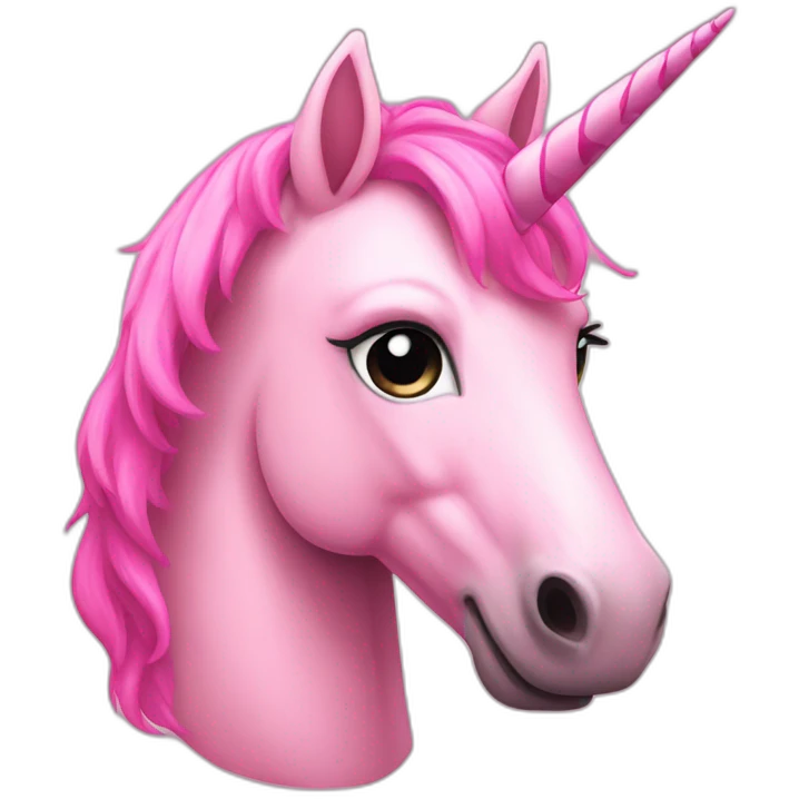 Pink unicorn emoji