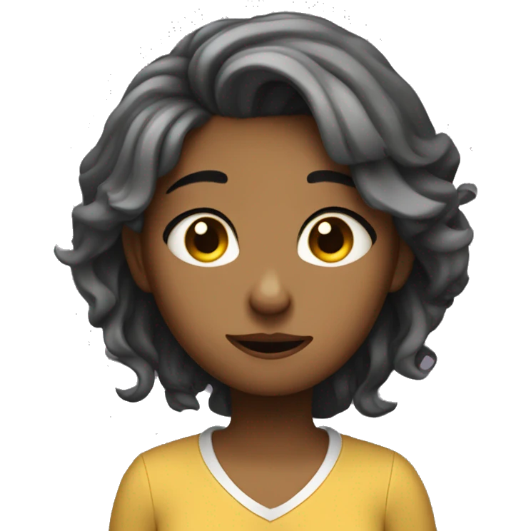 Exhausted bat pretty student girl with her hair done and tons of work emoji