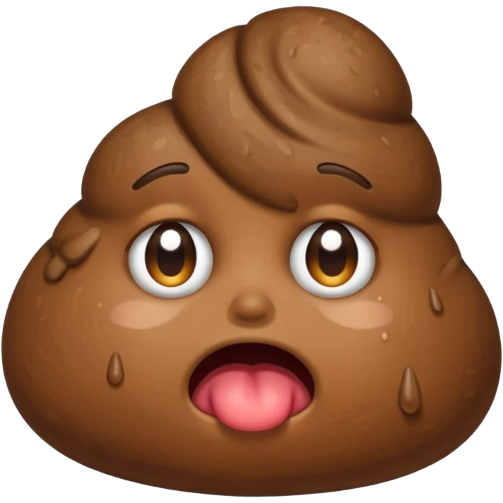 a poop crying emoji