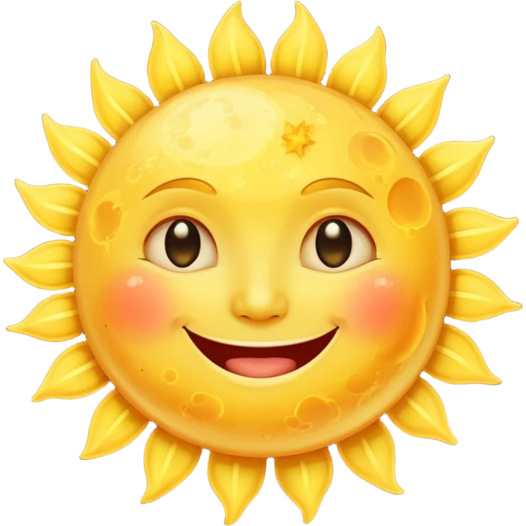  Gülen  ay  ve Gülen  güneş  emoji