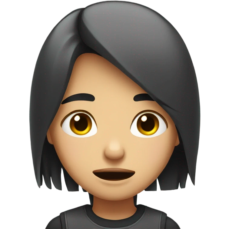 Girl crying in front of man emoji