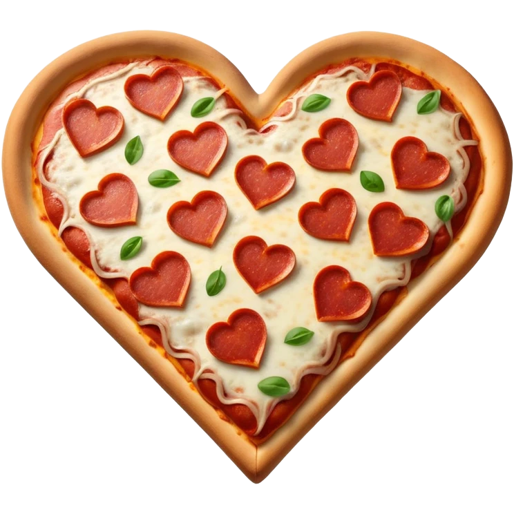 Heart shaped pizza emoji