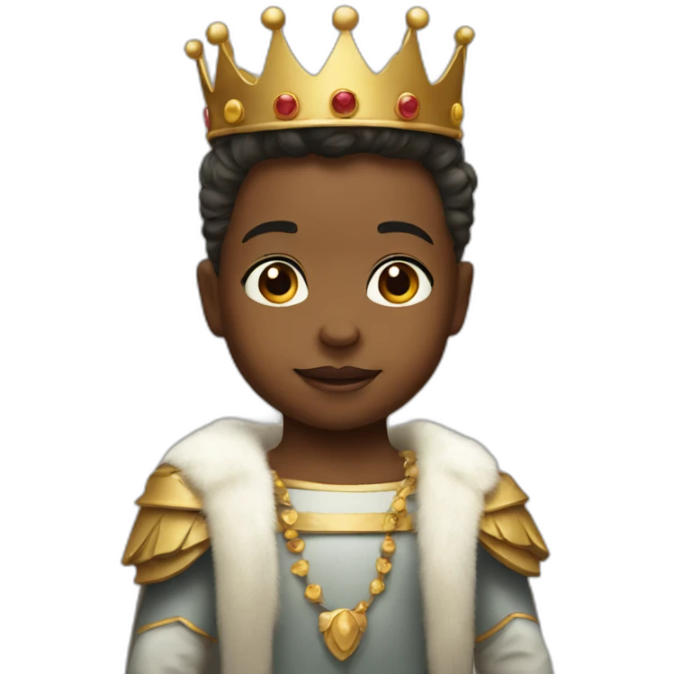 Toddler with a king crown emoji