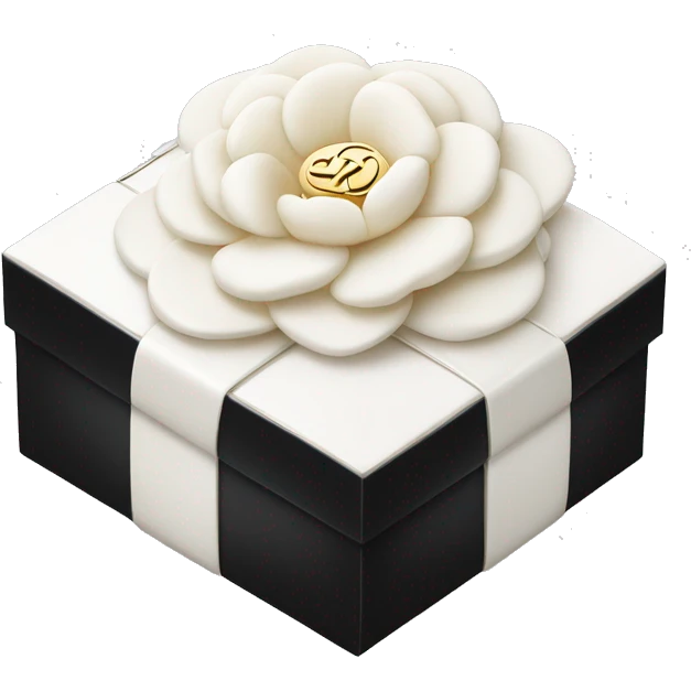 Chanel gift box with white camellia  emoji