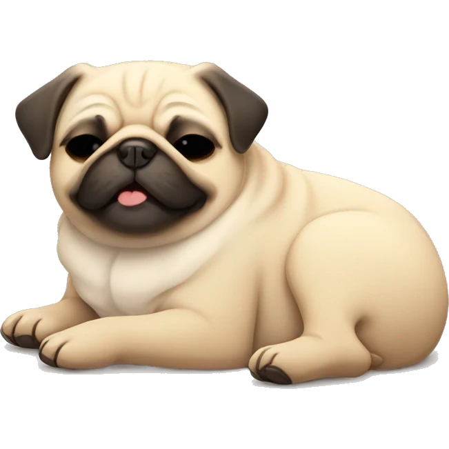 cute pug sleeping emoji