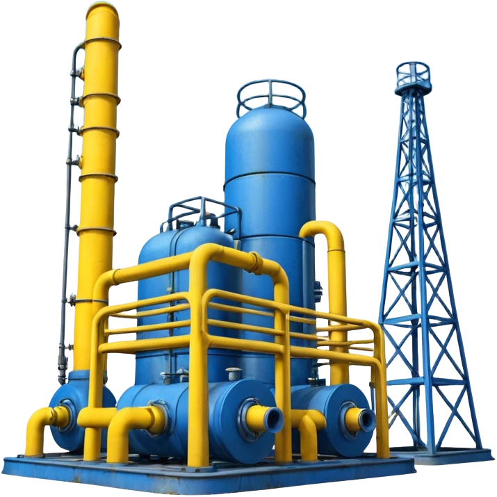 gas transmission station blue and yellow emoji