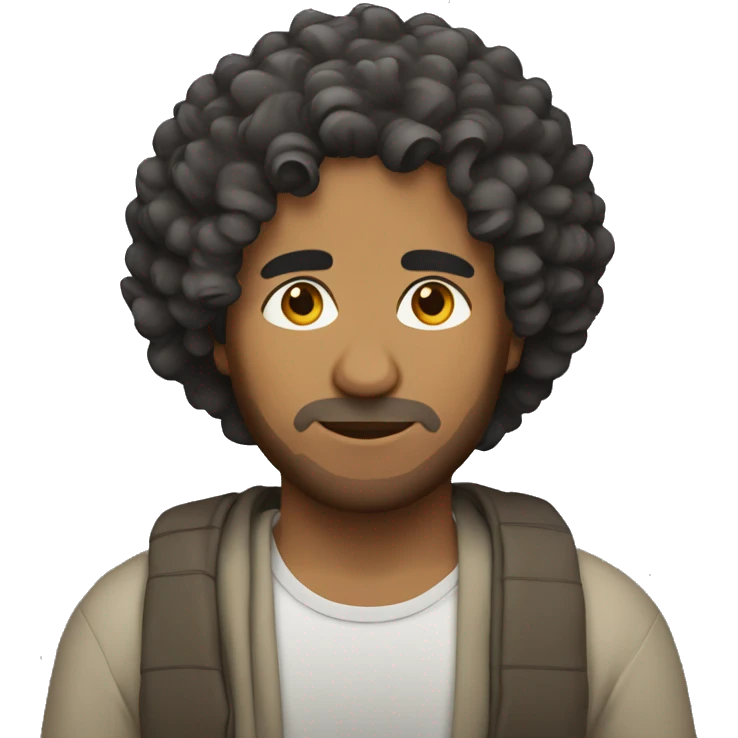 afghan with curly hair emoji