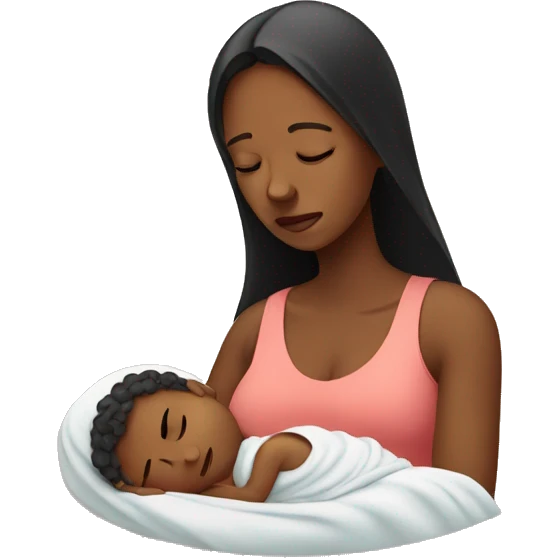 sad mother with newborn emoji