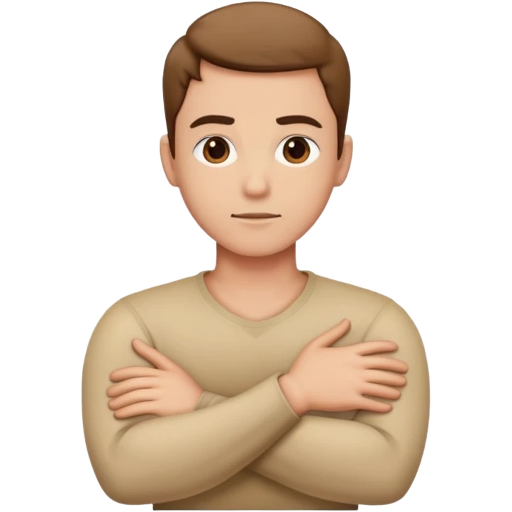 Arms crossed around chest over neck  emoji