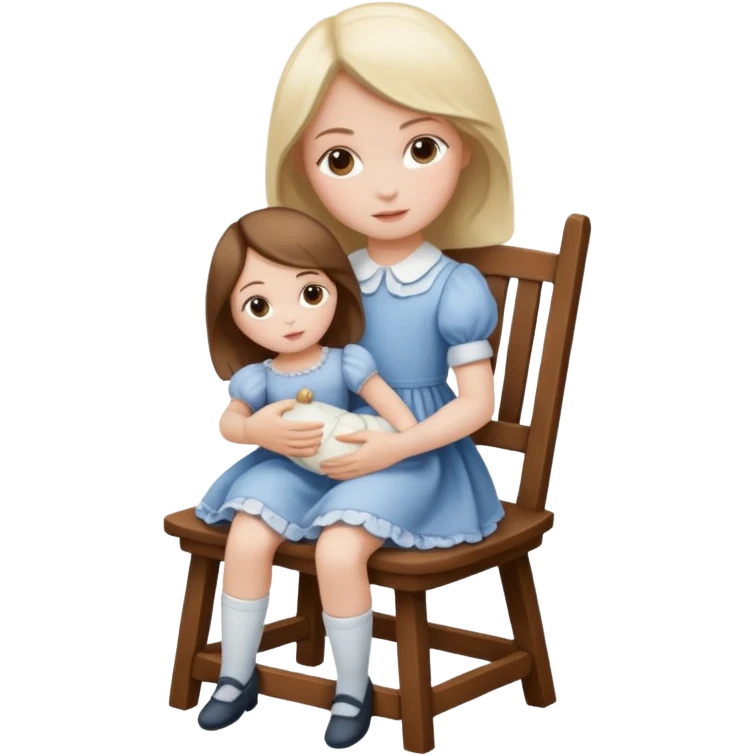 annabell doll sit on chair emoji