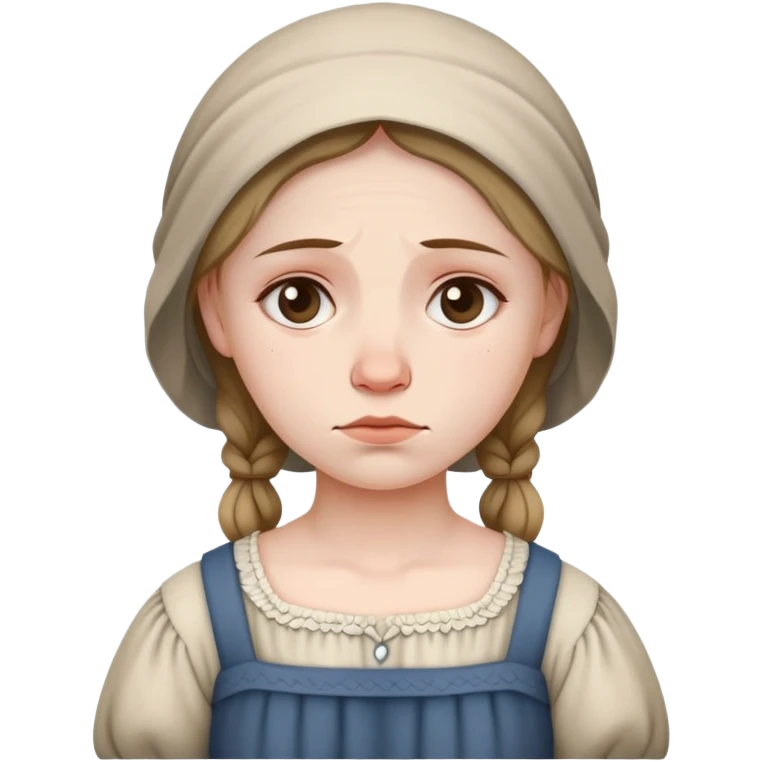 Peasant woman sad emoji