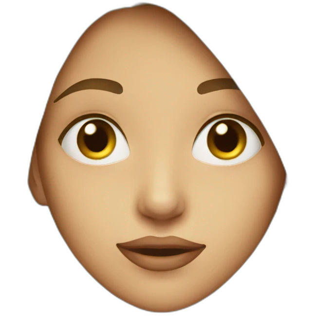 young woman face whispering emoji