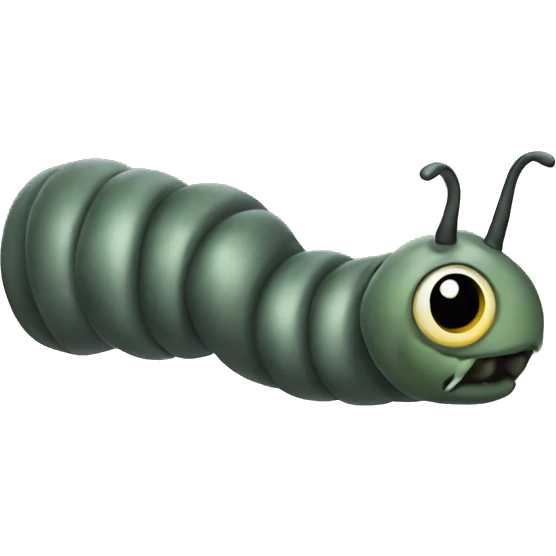 Worm at military  emoji