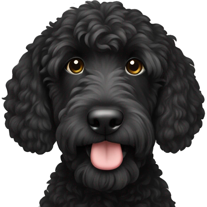 Black bernadoodle emoji