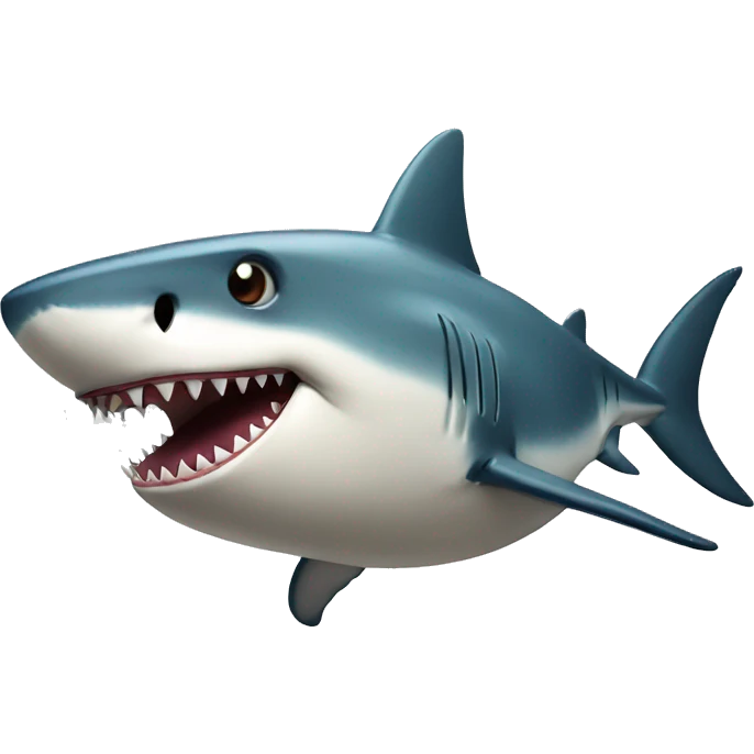 shark making a dumb face emoji