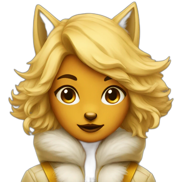 golden fox girl emoji