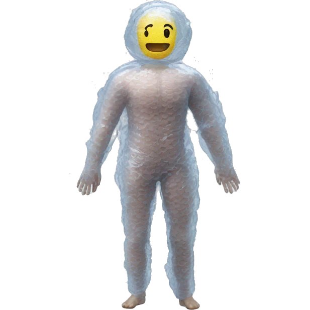 Human Body wrapped in bubble wrap emoji