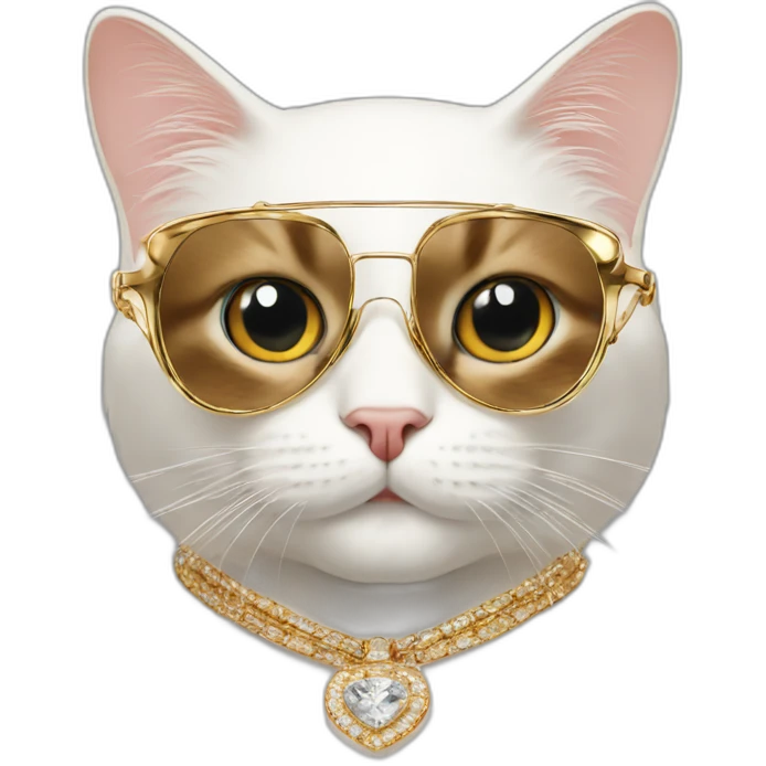 Cartier fashionable cat emoji