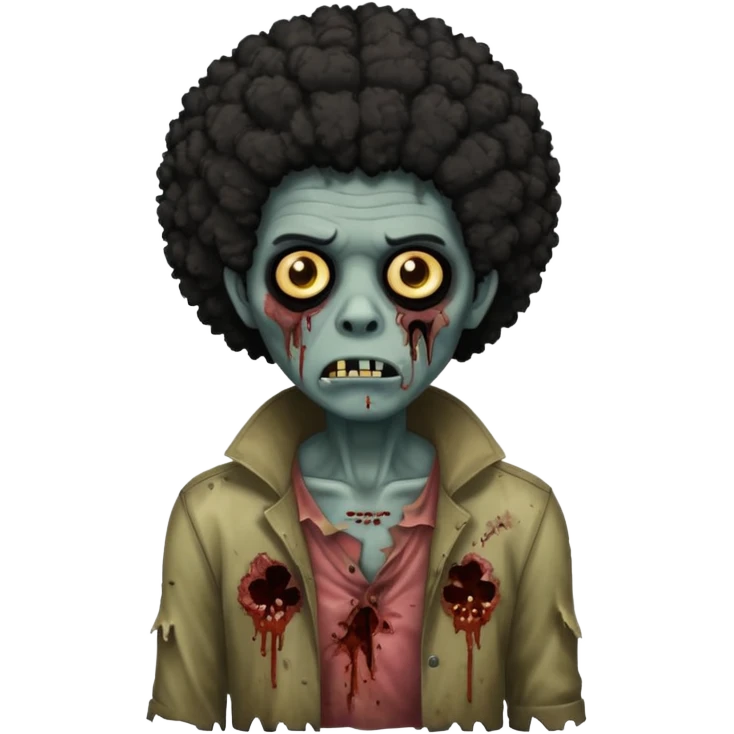 Zombie with a black Afro  emoji