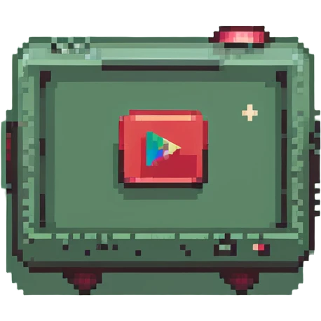 red video streaming icon with play button emoji
