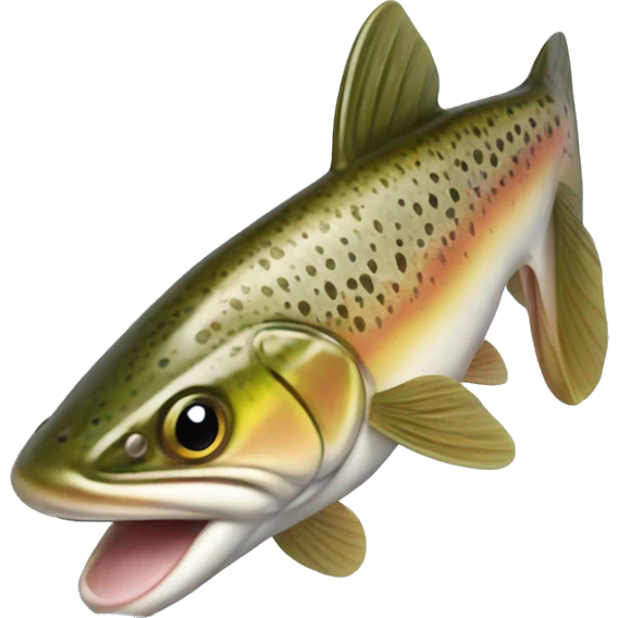 Baby Trout jumping out of water emoji