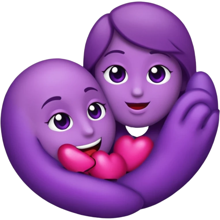 emoji de beijo na cor roxa emoji