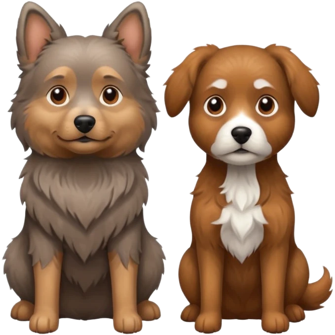 young and old dog emoji
