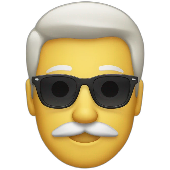 moustasch man sunglasses emoji