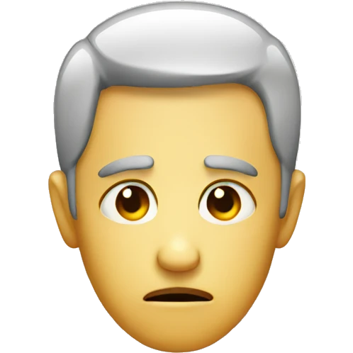 Sad face emoji
