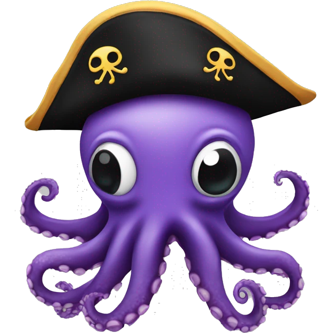 octopus with pirate hat emoji