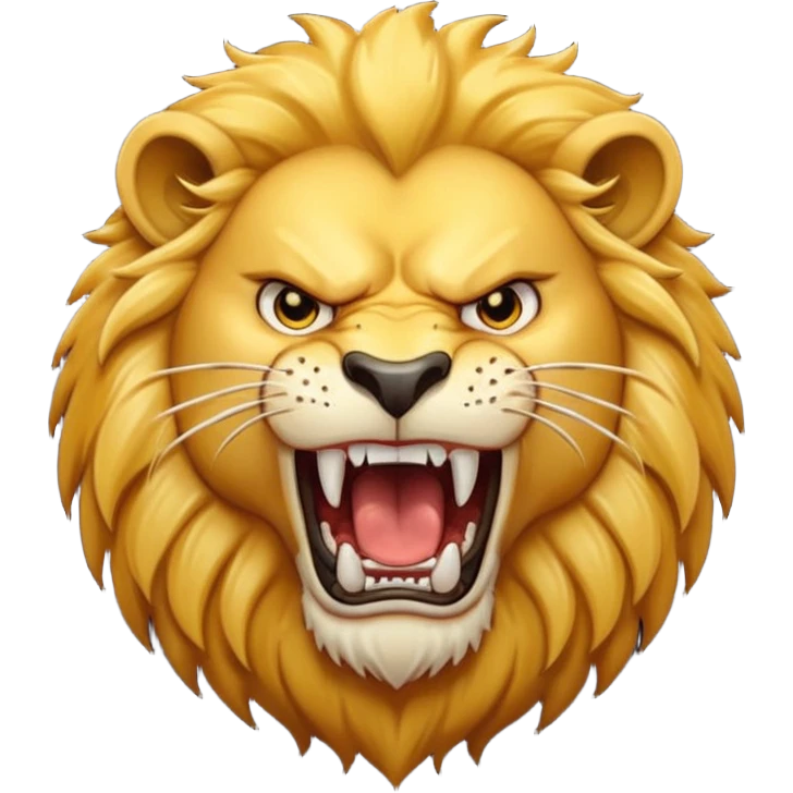 Angry lion emoji