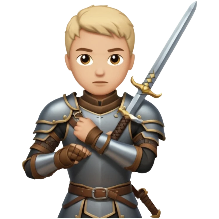 forgive by placing a sword on enemies shoulder emoji