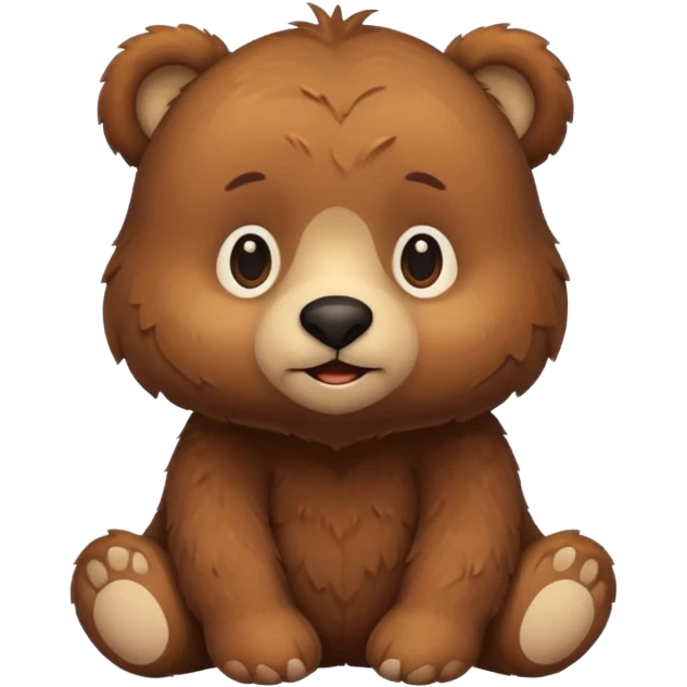 cute brown bear aesthetic emoji