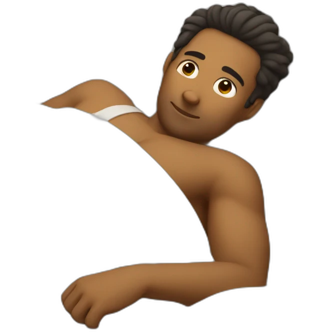 guy laying in bed emoji