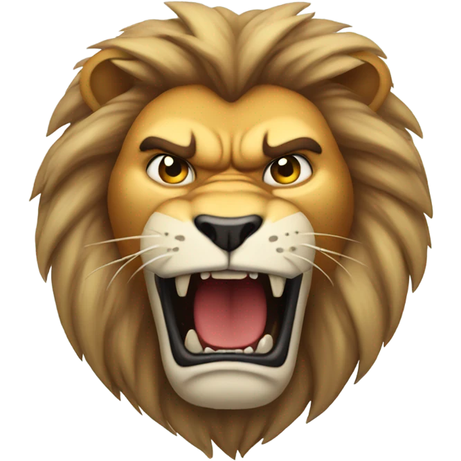 Angry lion emoji