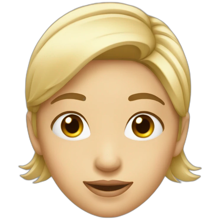 Fille ado avec des boutons sur le visage emoji