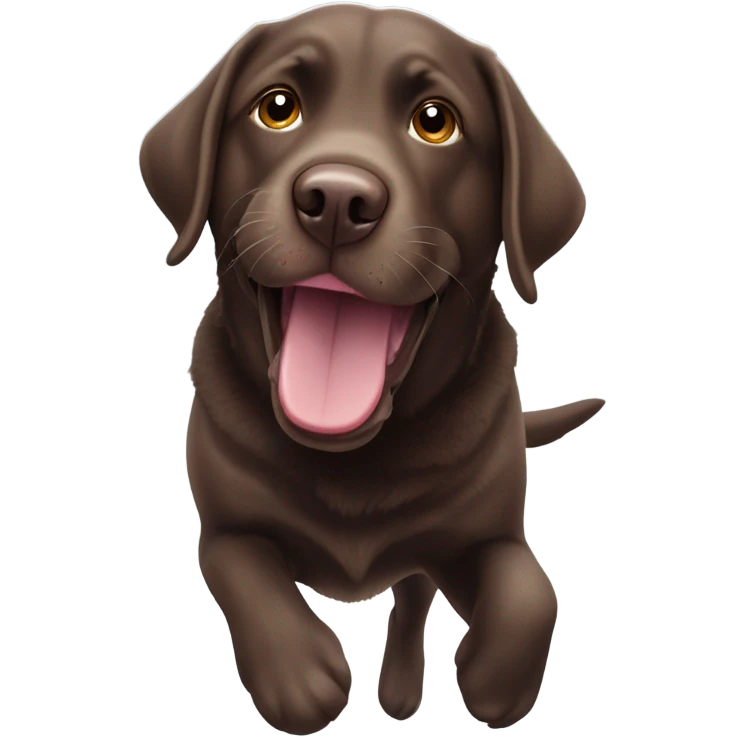 Chocolate lab in the snow emoji