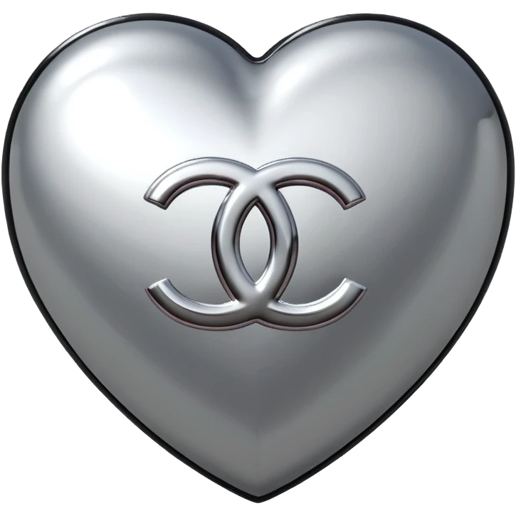Chanel sport logo chrome glossy heart emoji