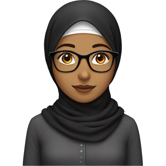 muslim girl wearing glasses emoji
