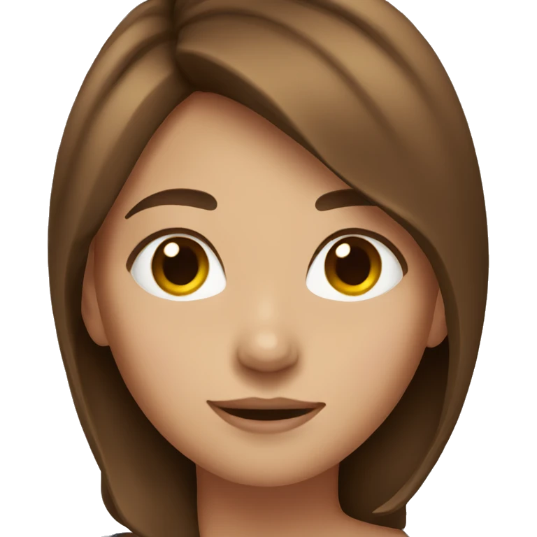 Girl with brown hair emoji