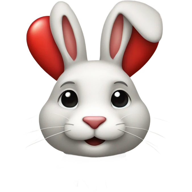 hase mit roten herz emoji
