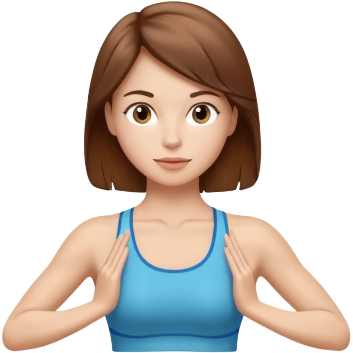 Pilates girl brown hair emoji