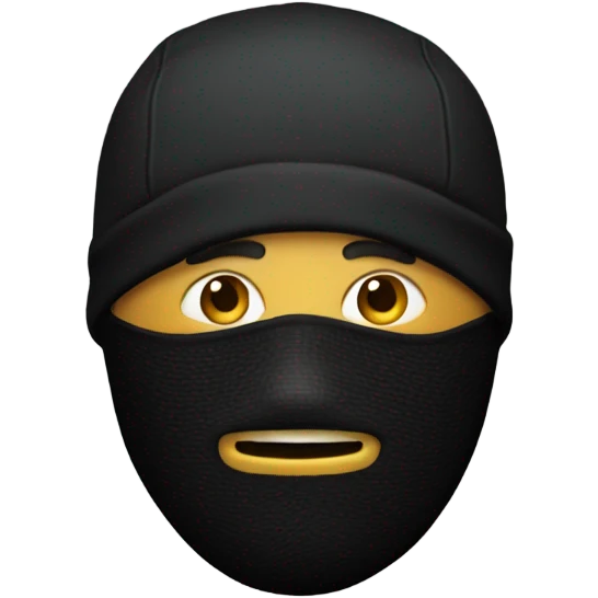 A man wearing a ski mask emoji