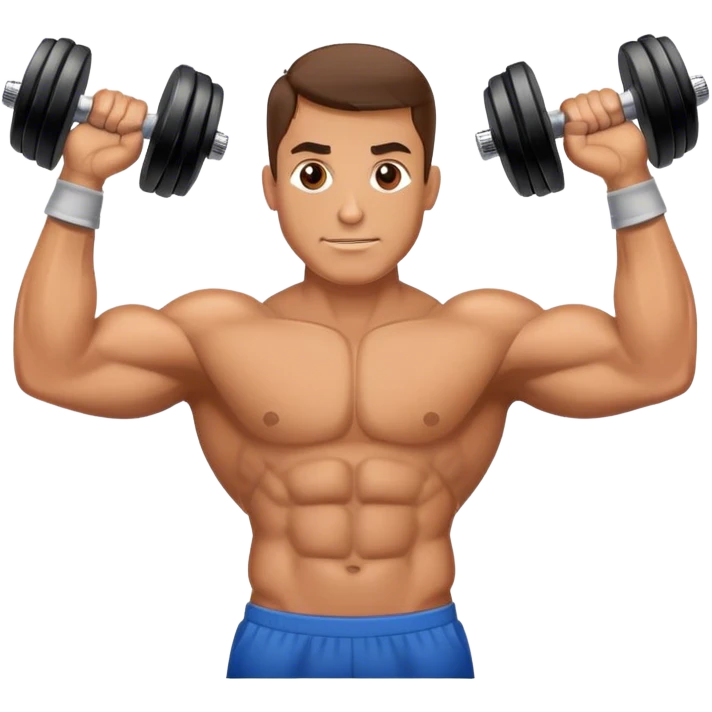 man holding dumbbells emoji