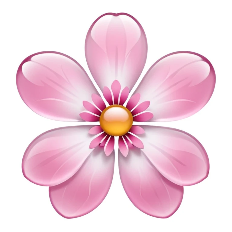 sakura flower with frosted glass effect emoji