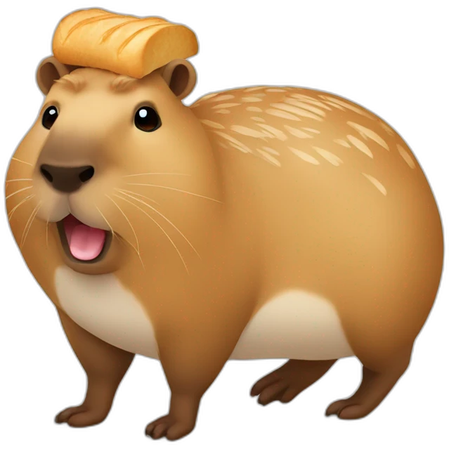 capybara-with-mustache-and-croissant emoji