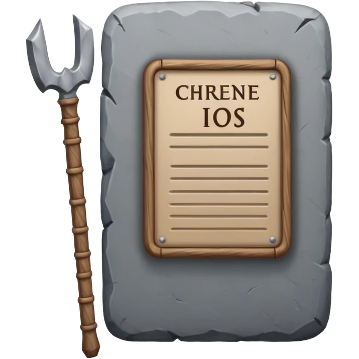 Ten commandments tablets and staff emoji